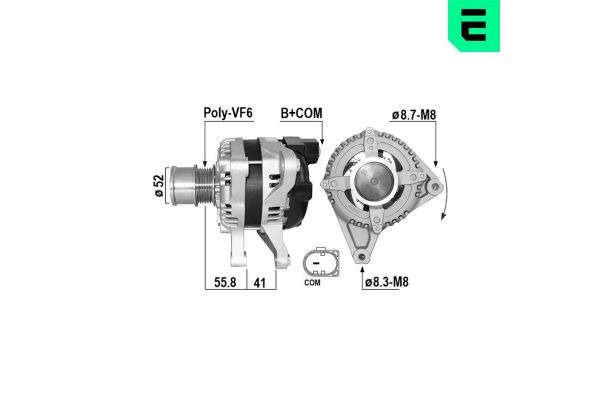 Alternatör  Ford Focus S.Wagon (CGE)(2018->)  ERA 209715A