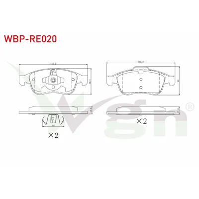 Fren Disk Balata Ön Renault Kangoo III Rapid (03.2021->)  WGN WBP-RE020