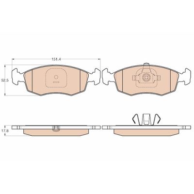 Fren Disk Balata Ön TRW GDB2015