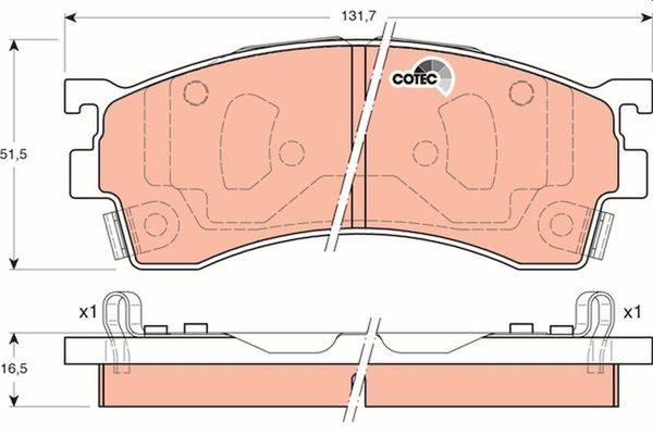 Fren Disk Balata Ön Mazda Premacy (CP)(03.1999->)  TRW GDB3192