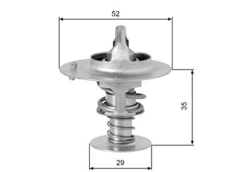 Termostat 82 °C  GATES TH03382G1  19301P0730 19300PM0003 19300PM0004 19301P07306 19301P07316 19301P07A00 19301PWA305 MD071349 MD972909 MD997225