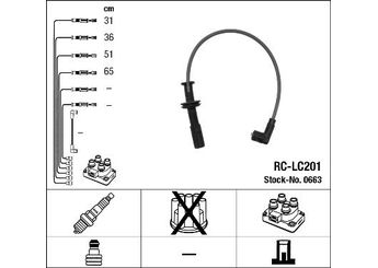 Buji Kablosu  NGK 0663  7604095 7703382 77 03 38 2