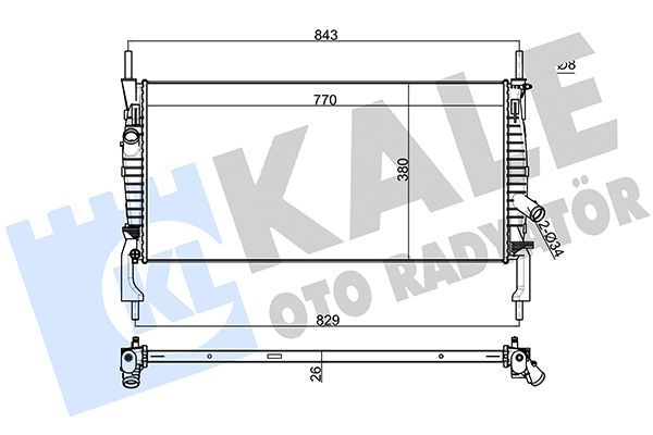 Su Radyatörü  Ford Transit New Line (TT9)(2006->)  KALE 0222281AB