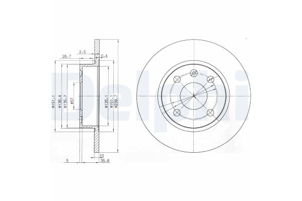 Fren Disk Ayna Arka Sağ ve Sol DELPHI BG3771