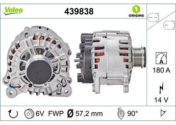 Alternatör  VALEO 439838  59903023M 059903023M 59903023MX 059903023MX 59903025B 059903025B