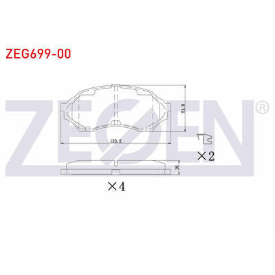 Fren Disk Balata Ön Mazda 323 F/S Sedan (BJ)(01.2001->)  ZEGEN ZEG699-00