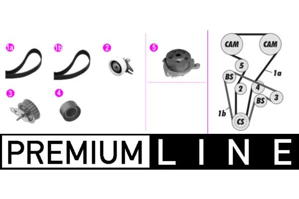 Devirdaim Su Pompası  Fiat Barchetta (183)(05.1995->)  MAHLE CPK 139 000P