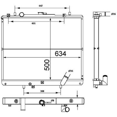 Su Radyatörü  Mitsubishi Pajero Sport (K90)(1999->)  MAHLE CR 1747 000S
