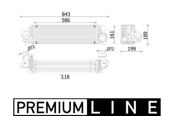 Turbo Radyatörü  BMW 2 Serisi Active Tourer (F45)(2014->)  MAHLE CI 610 000P