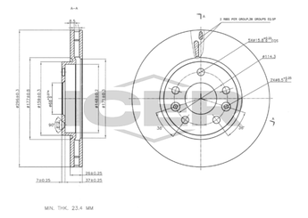Fren Disk Ayna Ön Sağ ve Sol RECOVER 5778C  402062000R A4204211800