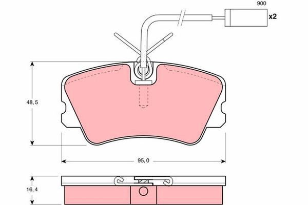 Fren Disk Balata Ön Alfa Romeo Alfa 33 (1983->)  TRW GDB1251