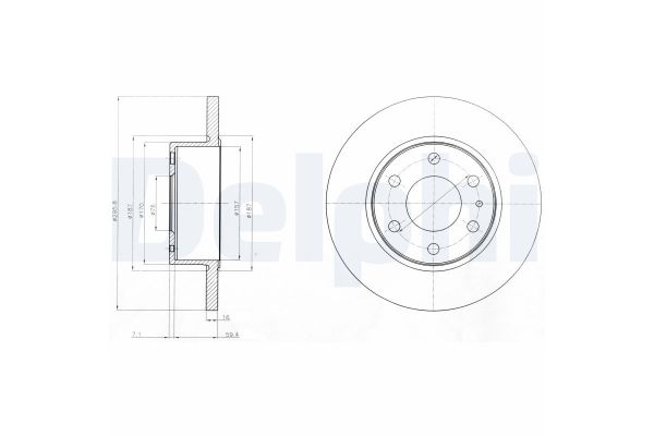 Fren Disk Ayna Arka Sağ ve Sol Iveco Daily P.Van (2019->)  DELPHI BG4165