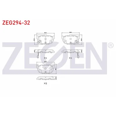 Fren Disk Balata Arka Hyundai Elantra (XD)(2000->)  ZEGEN ZEG294-32