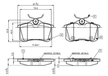 Fren Disk Balata Arka BOSCH 0 986 TB3 066  8E0698451L 1J0698451G 1J0 698 451 G 1J0698451H 1J0 698 451 H 1J0698451K 1J0 698 451 K 1J0698451N 1J0 698 451 N 425420 4254 20 7701206784 77 01 206 784 7701207695 77 01 207 695 7701208421 77 01 208 421 1J0698451F 1J0 698 451 F 1J0698451M 1J0 698 451 M