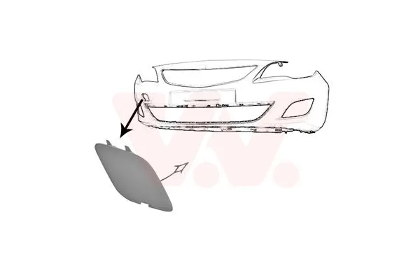 Tampon Çeki Demir Kapağı Ön Opel Astra J HB (12.2009->)  AKD OP153107