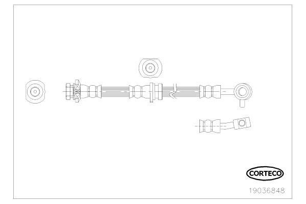 Fren Hortumu Ön Sağ veya Sol Renault Koleos (03.2008->)  BREMBO T 56 169