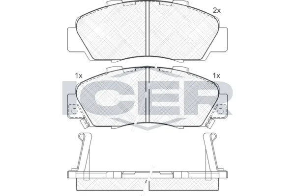 Fren Disk Balata Ön MG Rover Rover 600 (RH)(1993->)  AYD 60292A