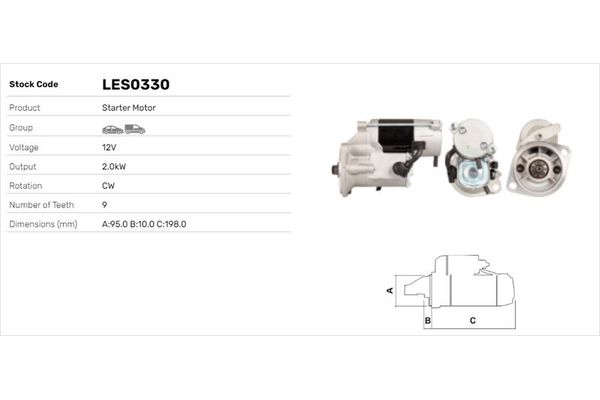 Marş Dinamosu  LUCAS ELEKTRIK LES0330