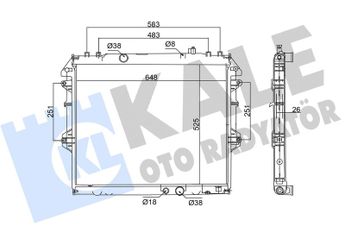 Su Radyatörü  KALE 352600  2Q0121253M 164000L120 164000L140 164000L160 164000L210 16400OL120 16400OL160