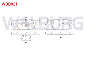 Fren Disk Balata Ön WALBURG WDB821  