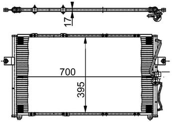 Klima Radyatörü  MAHLE AC 379 000S  K53A61481B 0K53A61481B K53E61481A 0K53E61481A K53E61481B 0K53E61481B K55261460C 0K55261460C K55261460D 0K55261460D K55261460E 0K55261460E K56E61460 0K56E61460 OK53E61481A 0K53E-61481A OK55261460D
