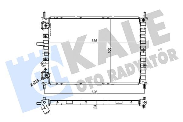 Su Radyatörü  Fiat Multipla (186)(01.1999->)  KALE 158200