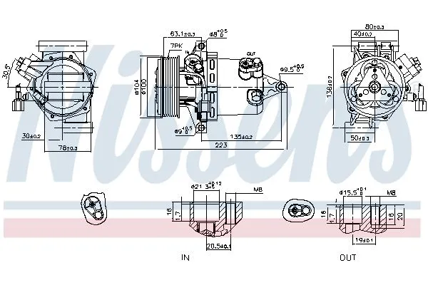 Klima Kompresörü  Nissan Micra (K13K/KK)(07.2010->)  NISSENS 890053