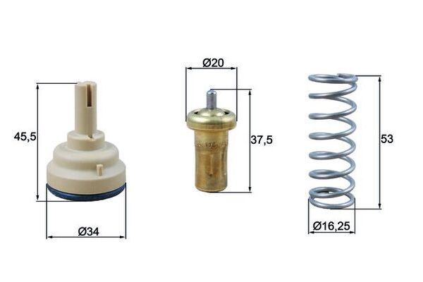 Termostat 95 °C  Volkswagen Sharan (7N1)(05.2010->2015)  MAHLE TX 181 95D