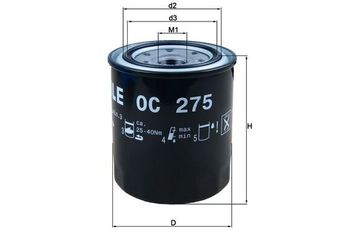 Yağ Filtresi  MAHLE OC 275  WLY014302 I9091503006 J9091503006 J9091530002 1213438 3598332 4089653 9613330 EFL904 XM346731AA XM346731CA XM3J6731AA WL5114302 WL9114302 WLY214302 WLY214302TT 415203006 0415203006 1154100161 1560054010 9091503006 9091530002 90915300028T 11977090620