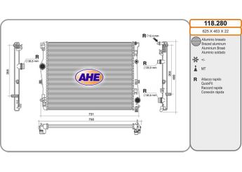 Su Radyatörü  RADISEN RR 62231  A0995004502 A0995001701 RR62231 995004502 0995004502