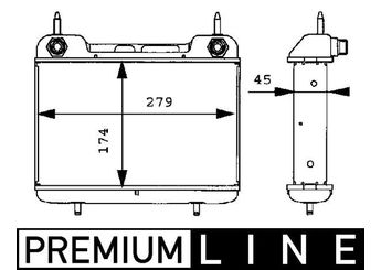 Motor Yağ Soğutucu  MAHLE CLC 27 000P  A124500000 1245000000 124 500 00 00 A1245000000 A 124 500 00 00