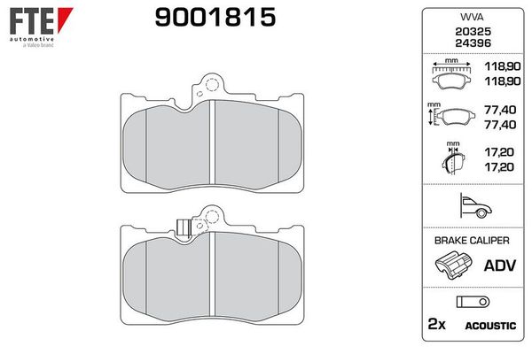Fren Disk Balata Ön Lexus RC (2014->)  FTE 9001815