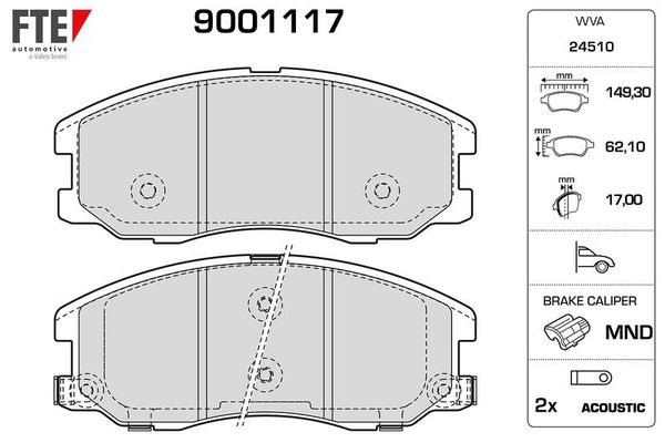 Fren Disk Balata Ön Chevrolet Captiva (2006->)  FTE 9001117
