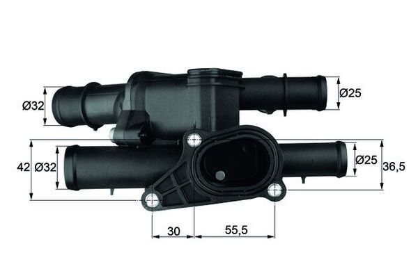 Termostat  Audi A3 (8L)(09.1996->)  MAHLE TM 11 05