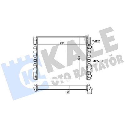 Su Radyatörü  Volkswagen Lupo (6X1/6E1)(10.1998->2005)  KALE 348270