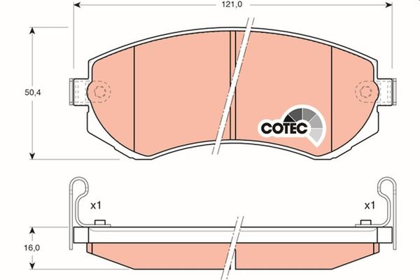Fren Disk Balata Ön Nissan Almera (N15)(07.1995->)  TRW GDB3208