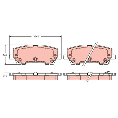 Fren Disk Balata Arka Ford Mustang (CZG/S550)(2015->)  TRW GDB2458