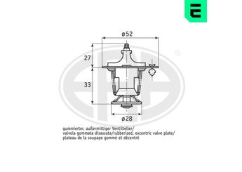 Termostat 82 °C  ERA 350353A  19301RNA306 19301RNA315 9004833092 61935Z1000 06193-5Z1-000 19300PM0003 19300-PM0-003 19300PM0004 19300-PM0-004 19301P07306 19301-P07-306 19301P07316 19301-P07-316 19301P07A00 19301-P07-A00 19301PWA305 19301-PWA-305 19301PZA305 19301-PZA-305 19301RNA305 19301-RNA-305 19301-RNA-306 19301-RNA-315 MD071349 MD972909 MD997225
