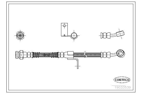 Fren Hortumu Ön Sol Hyundai Elantra (XD)(2000->)  ASPART 3HOS1309