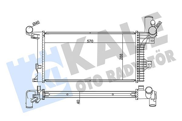 Su Radyatörü  Ford Transit Kamyonet (TT9)(2006->)  KALE 349305