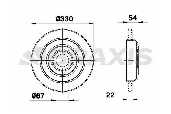 Fren Disk Ayna Arka Sağ ve Sol Mercedes R -Serisi (BM 251)(09.2005->)  BRAXIS AE0409