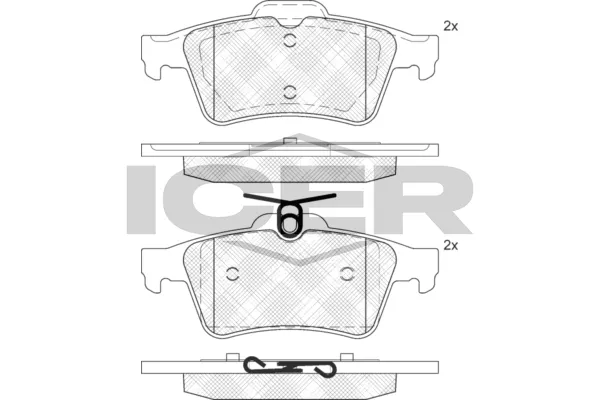 Fren Disk Balata Arka Ford Focus 3/4/5 Kapı (CB4)(2008->)  OTOZONE FDA3003-R3