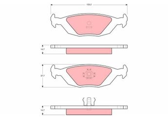 Fren Disk Balata Arka TRW GDB392  8968026 8967119 8967101 4196317 04196317