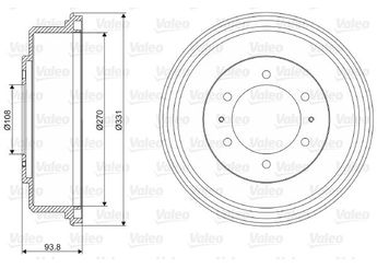Kampana Arka Sağ veya Sol VALEO 237071  MB895470