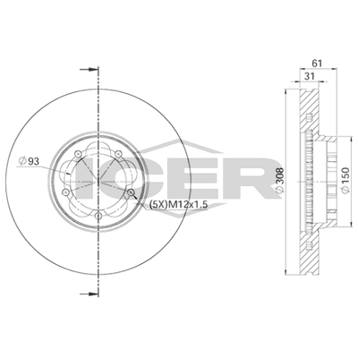 Fren Disk Ayna Ön Sağ ve Sol WALBURG WBD1066D