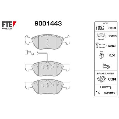 Fren Disk Balata Ön Fiat Punto (176) 3/5 Kapı (04.1997->)  FTE 9001443