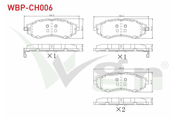 Fren Disk Balata Ön Daewoo Nubira Limousine (1997->)  WGN WBP-CH006