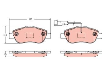 Fren Disk Balata Ön TRW GDB2415  1778384 77365817