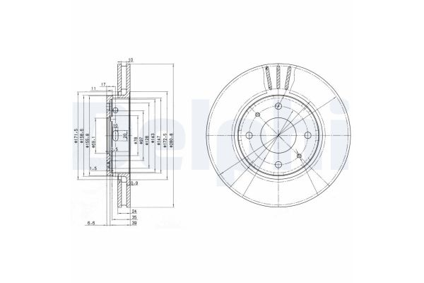 Fren Disk Ayna Ön Sağ ve Sol Mitsubishi Carisma 4 Kapı (DA0)(2000->)  DELPHI BG3501