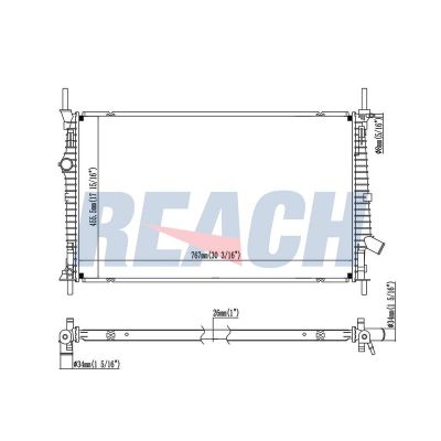 Su Radyatörü  Ford Transit/Tourneo Custom Kombi/Kombi Van (TTF)(2012->)  MGA 80109